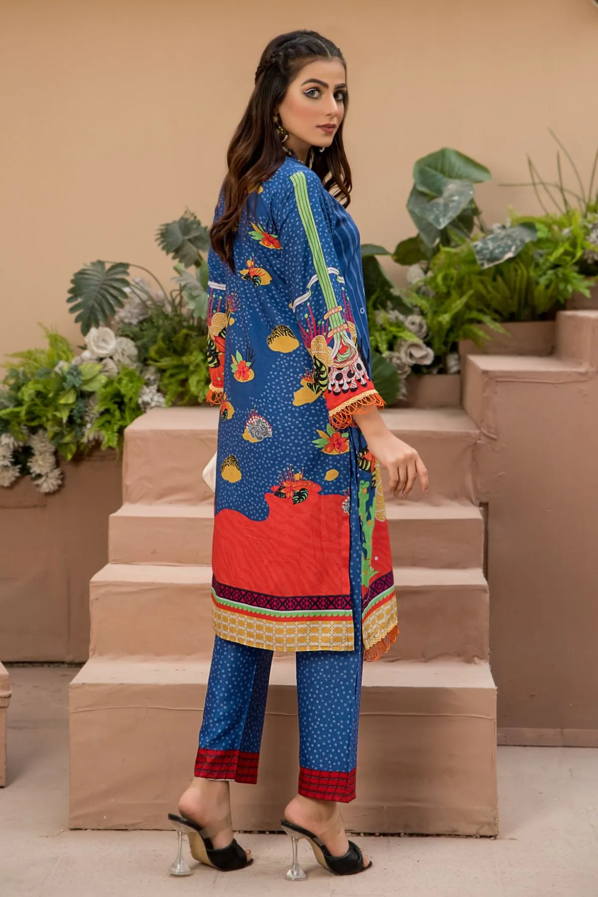2PC Anarkali Digital Linen 17