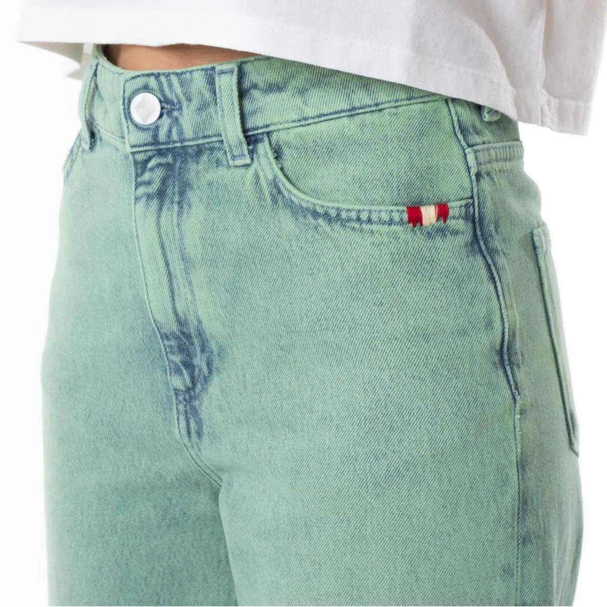 AMISH LINDA OVERDYE MENTA JEANS MADE IN ITALY