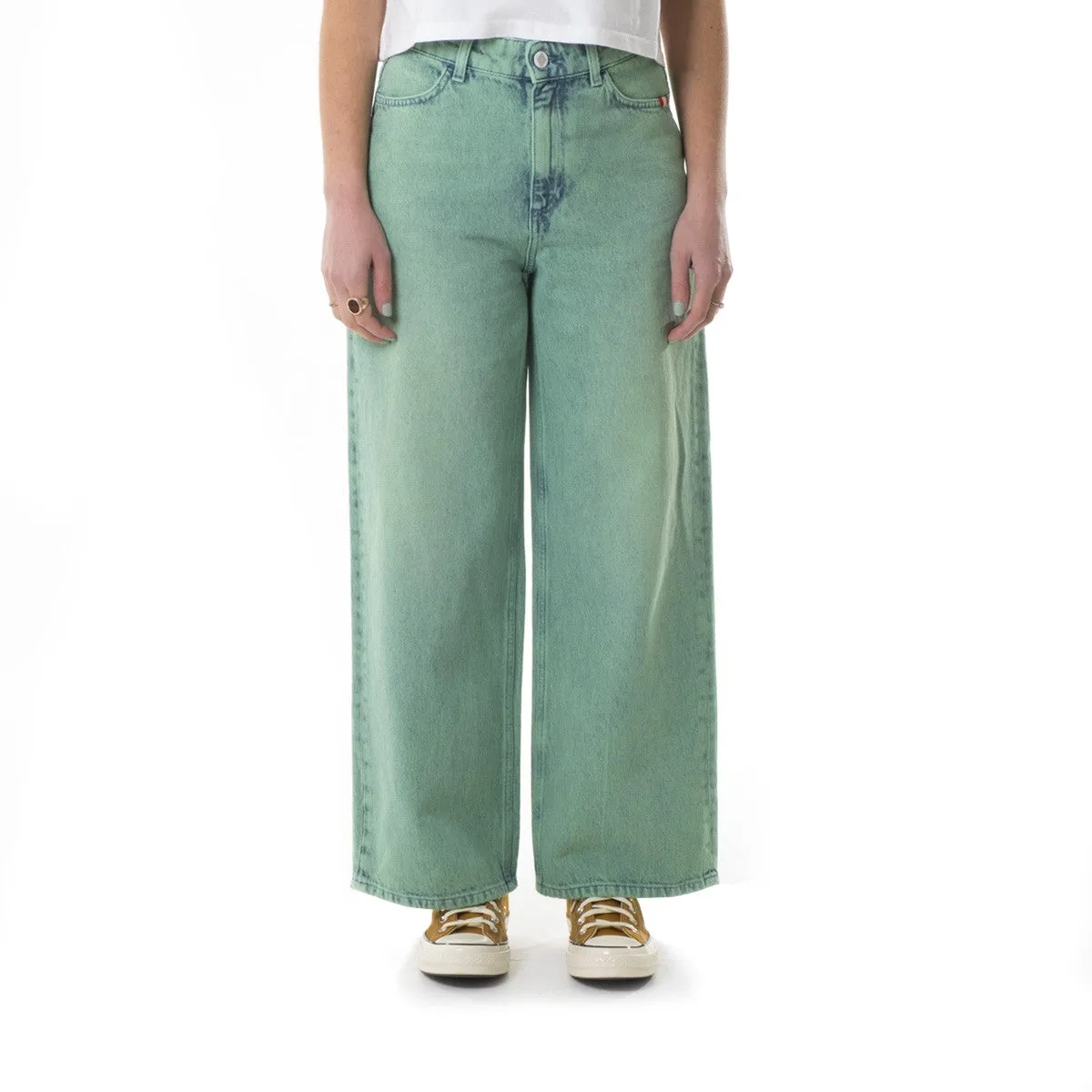 AMISH LINDA OVERDYE MENTA JEANS MADE IN ITALY