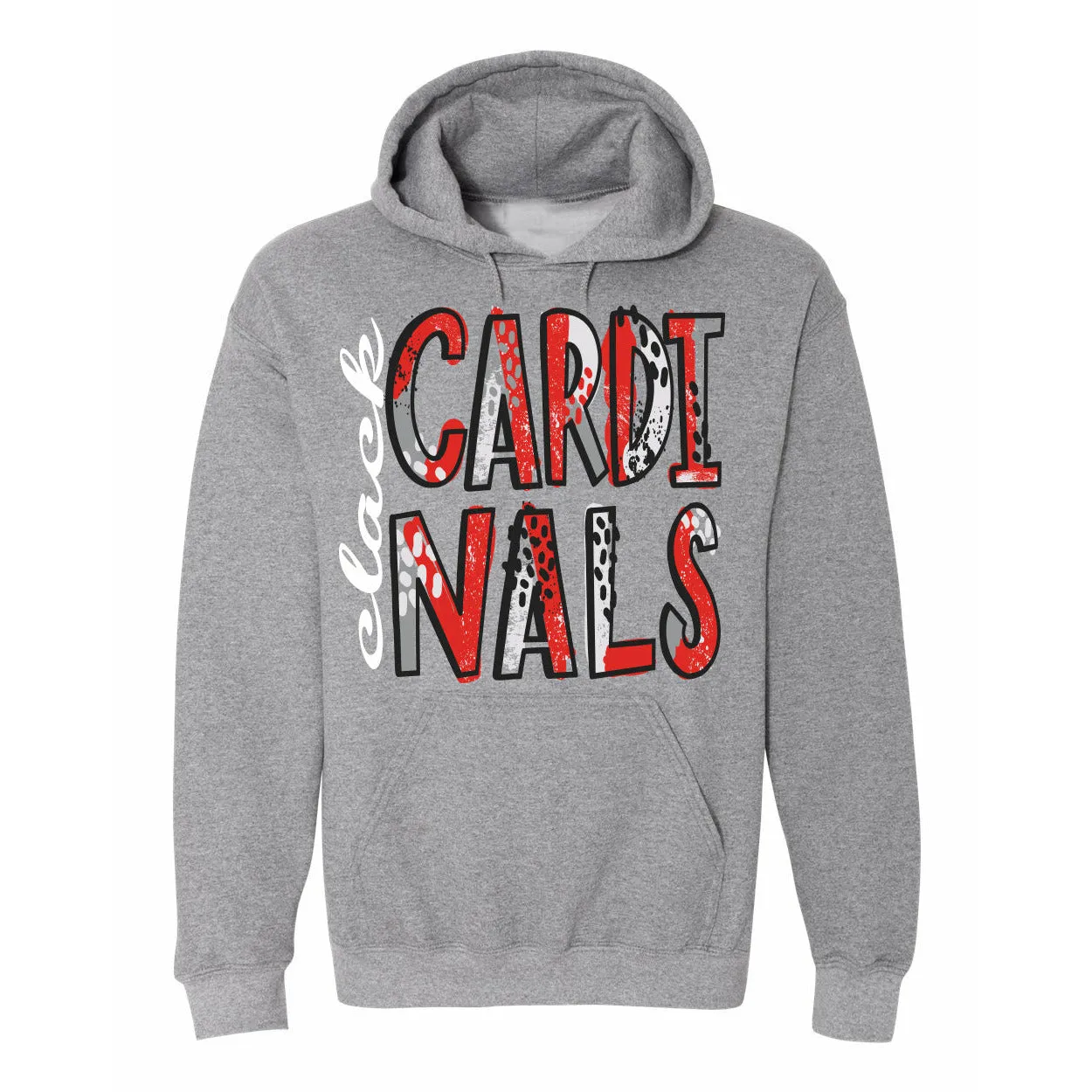 Clack Cardinals - Splatter Hoodie
