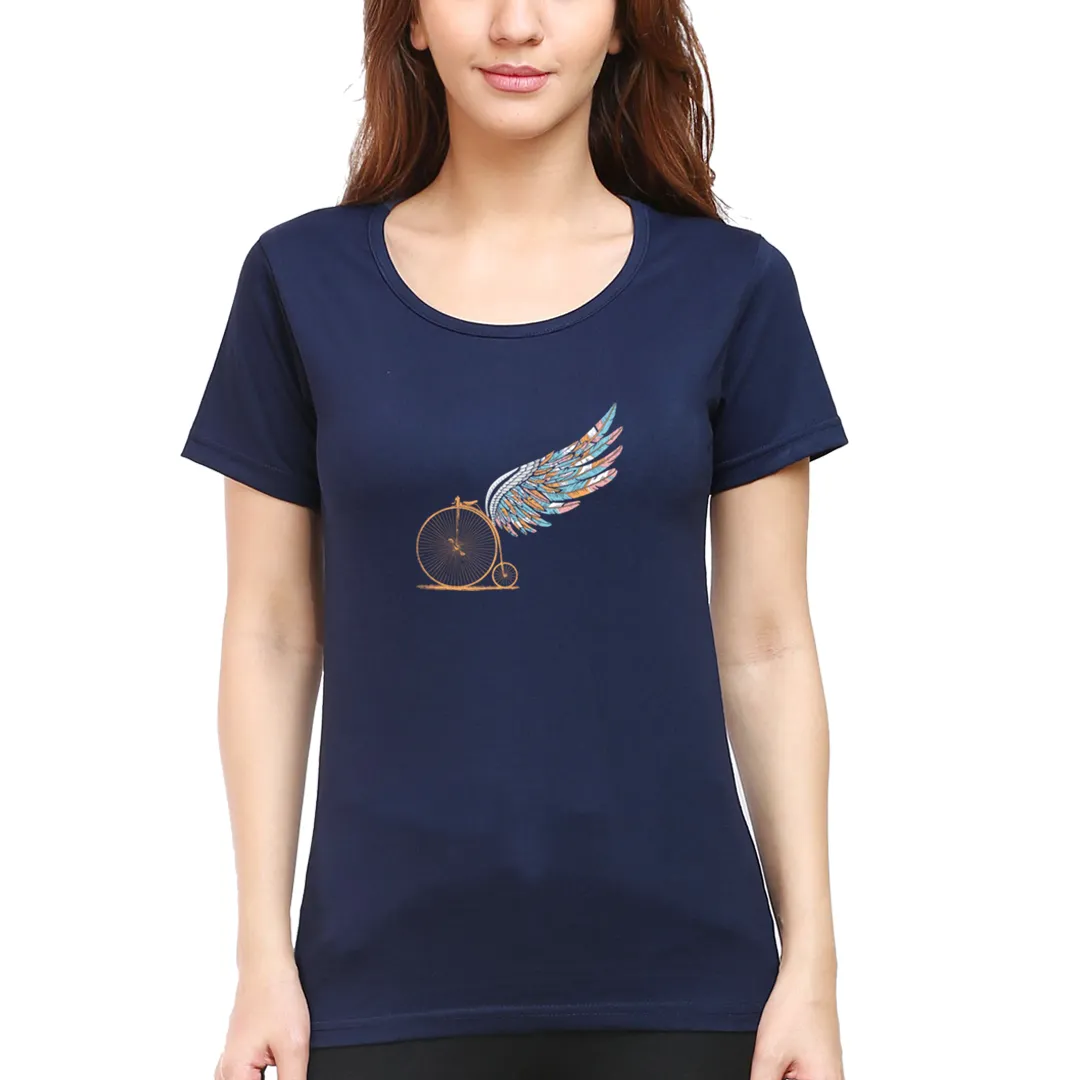 Cyclop Women's  Wheels That Fly Cycling T-Shirt