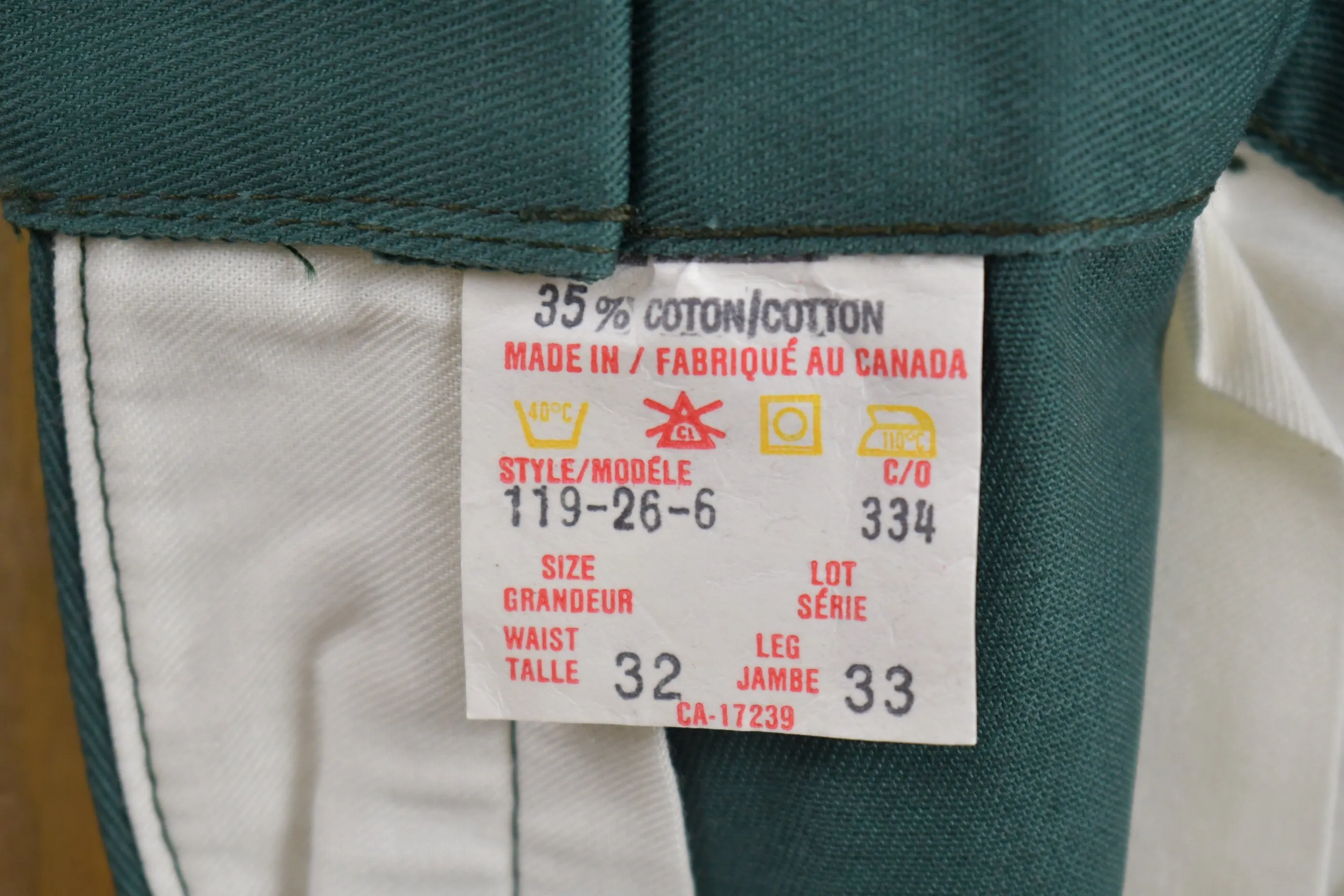 Deadstock Vintage 1980s Pleated Trousers Size 31 x 33 / 80s Workwear / 1980s Pants / Olive Green / New With tags