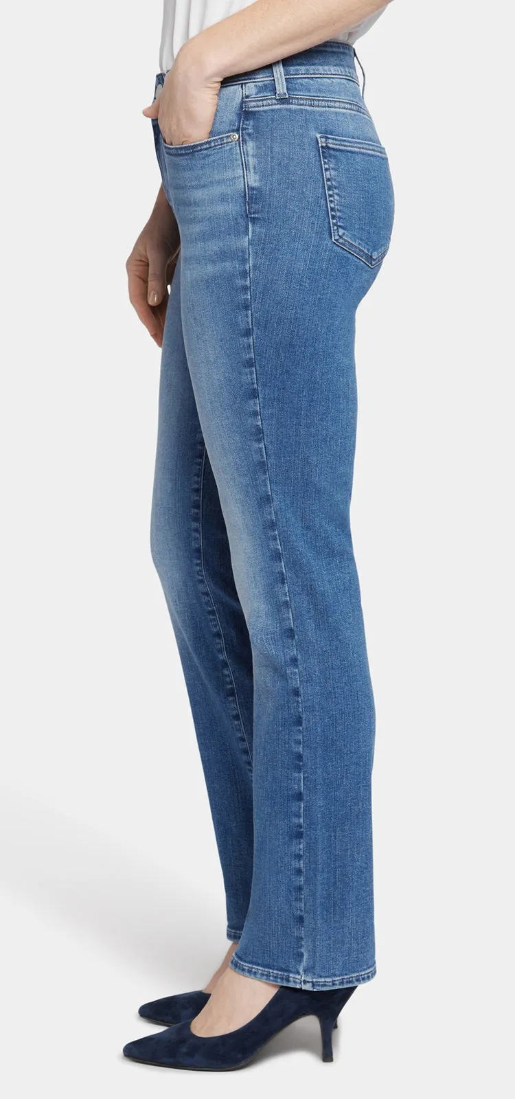 Ellison High Rise Straight Mediumblauw Premium Denim | Stunning