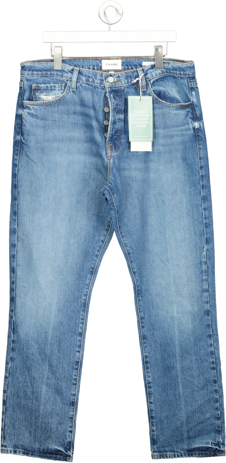 FRAME Blue Le Slouch Mid-blue Boyfriend Jeans BNWT W32