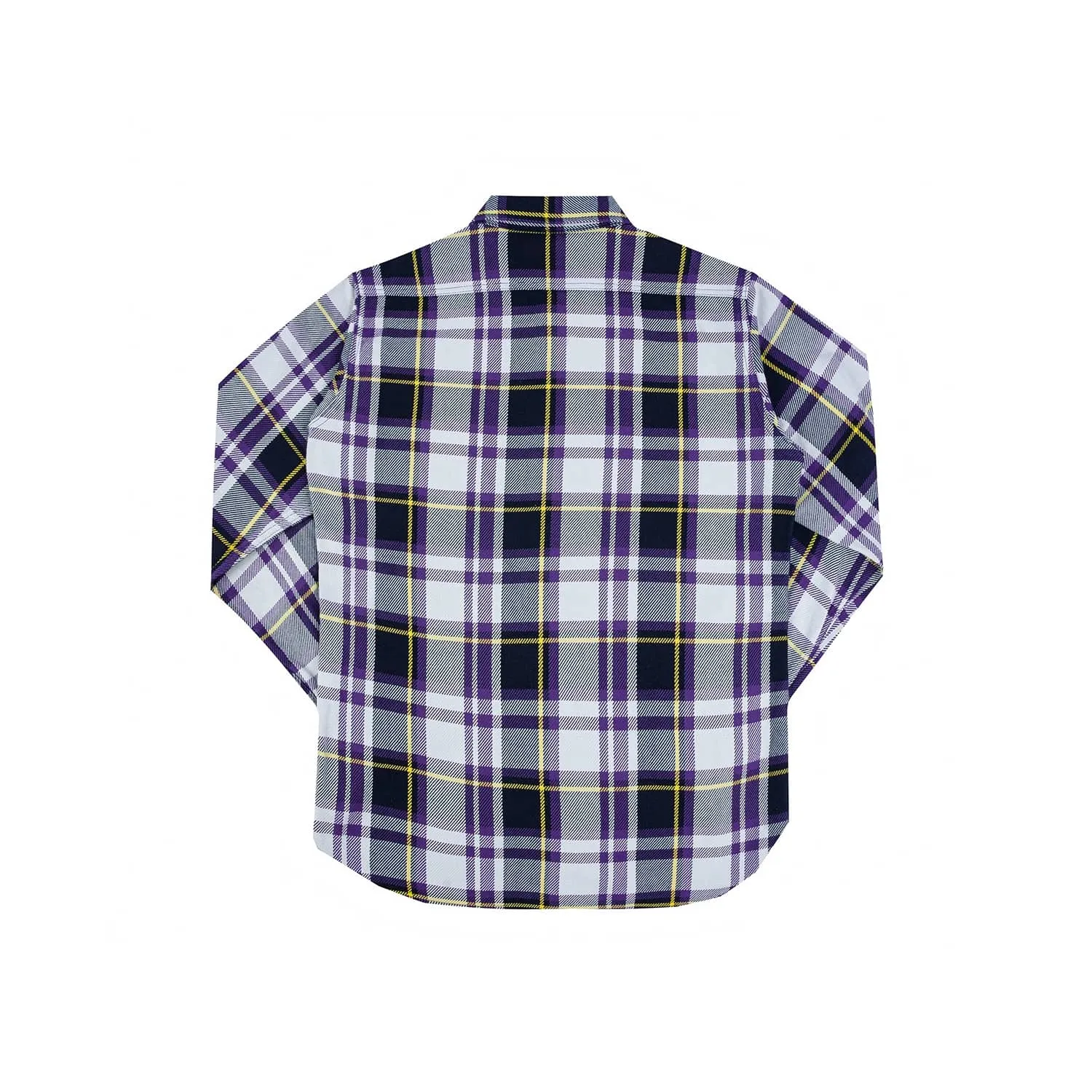 Iron Heart IHSH-382-PUR 9oz Selvedge American Check Work Shirt Purple