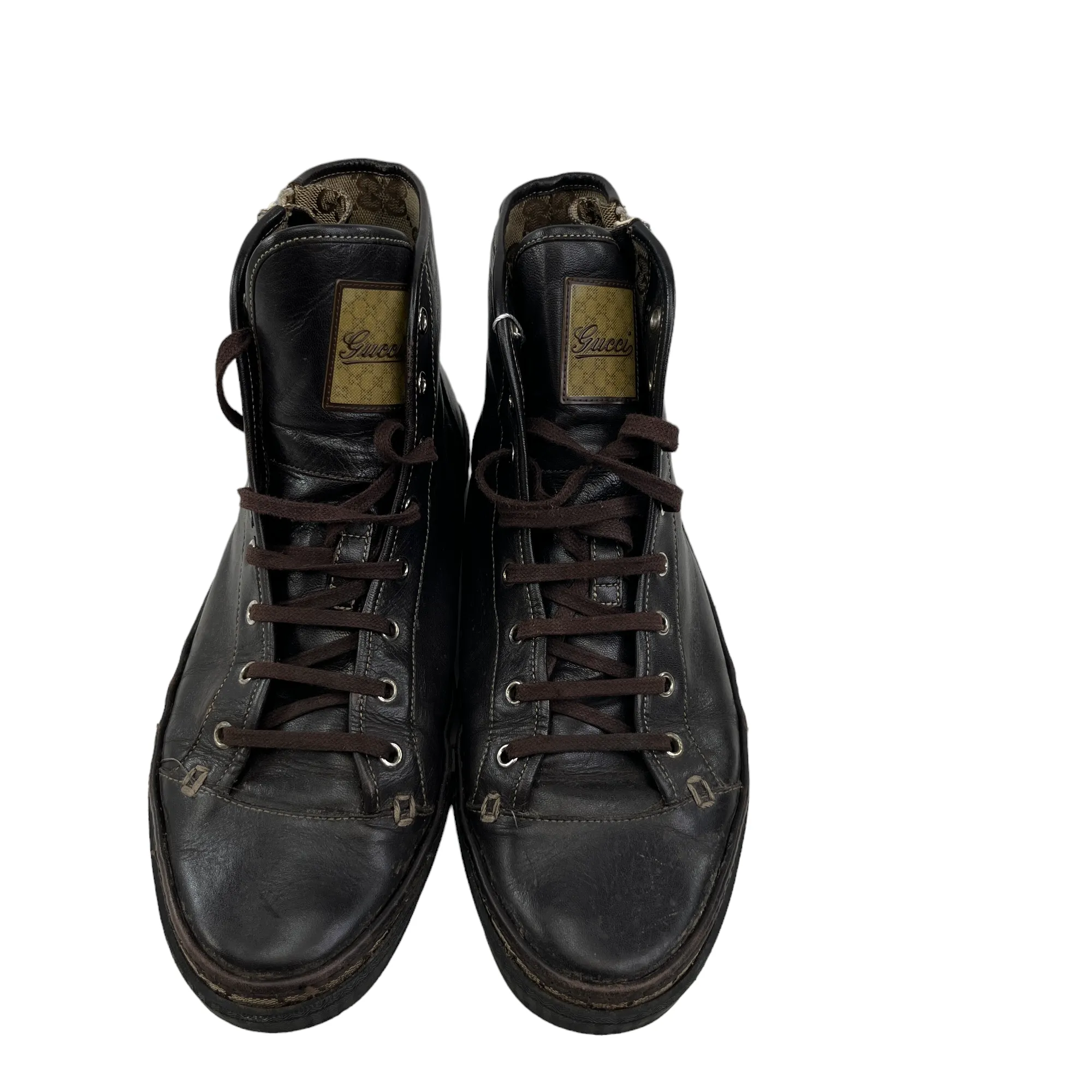 Mens Brown Canvas Zip Trainers - Size EU 43.5 / UK 9.5