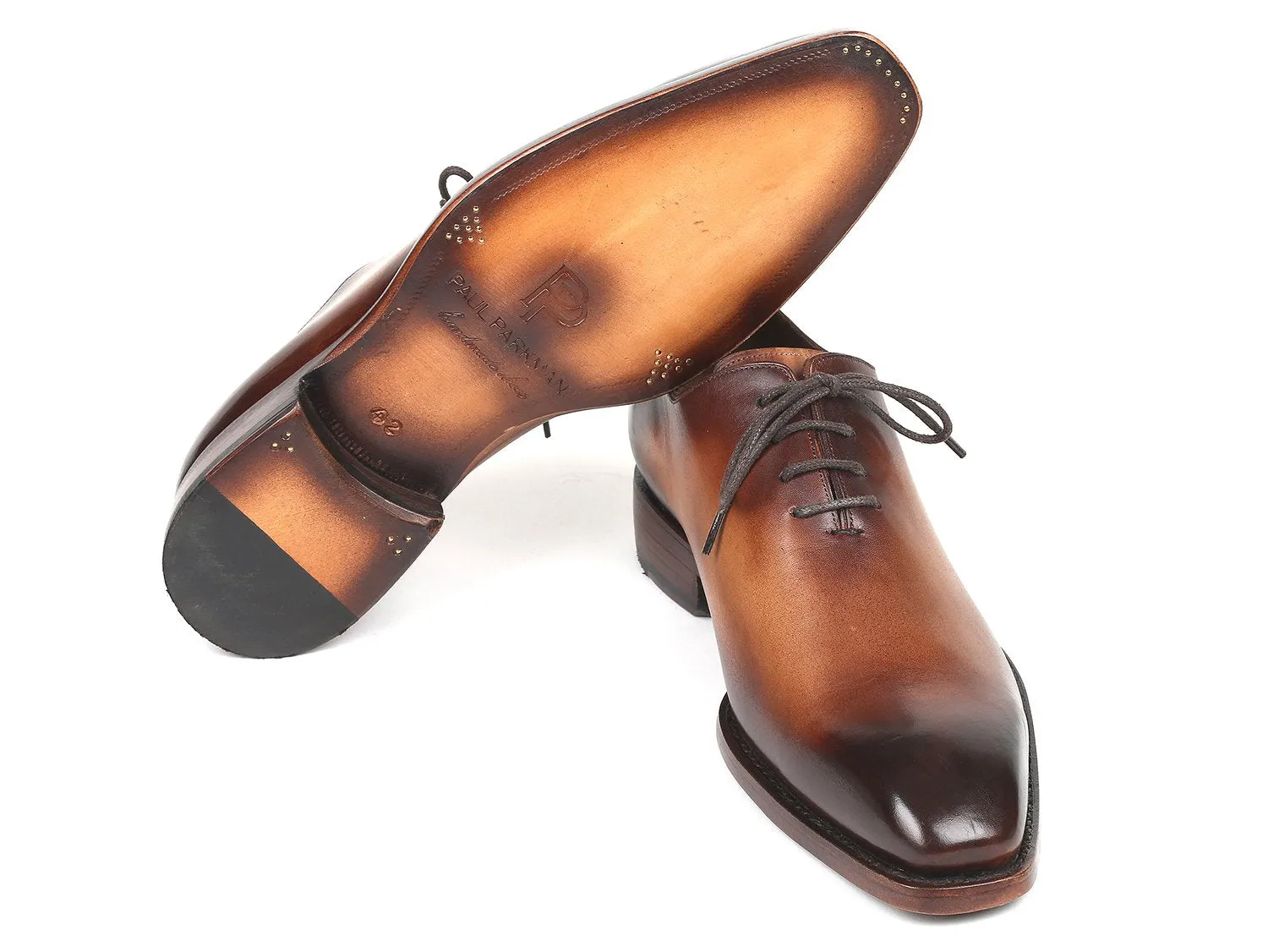 Paul Parkman Men's Wholecut Oxfords Brown Leather