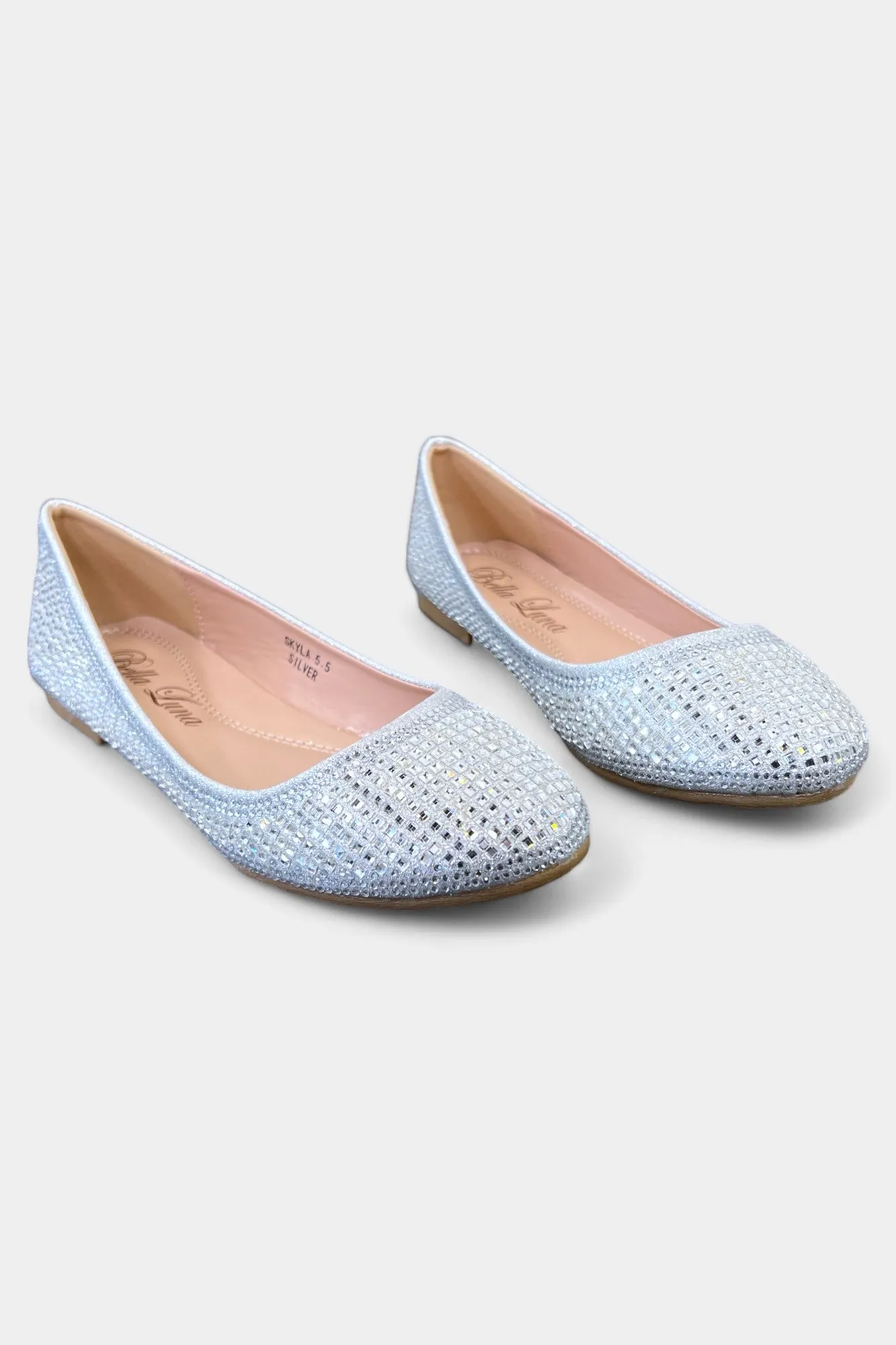 Silver Sparkle Sienna Flats