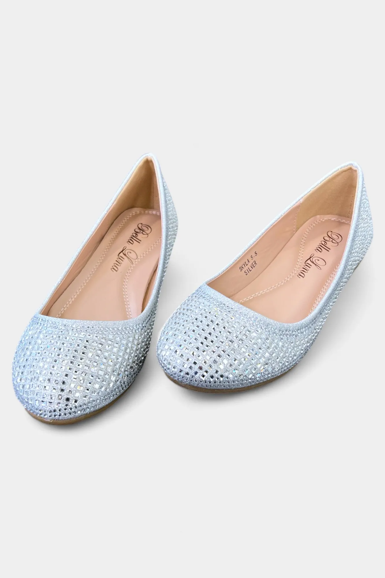 Silver Sparkle Sienna Flats