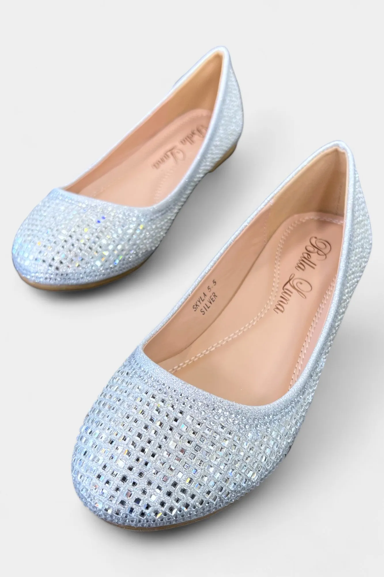 Silver Sparkle Sienna Flats
