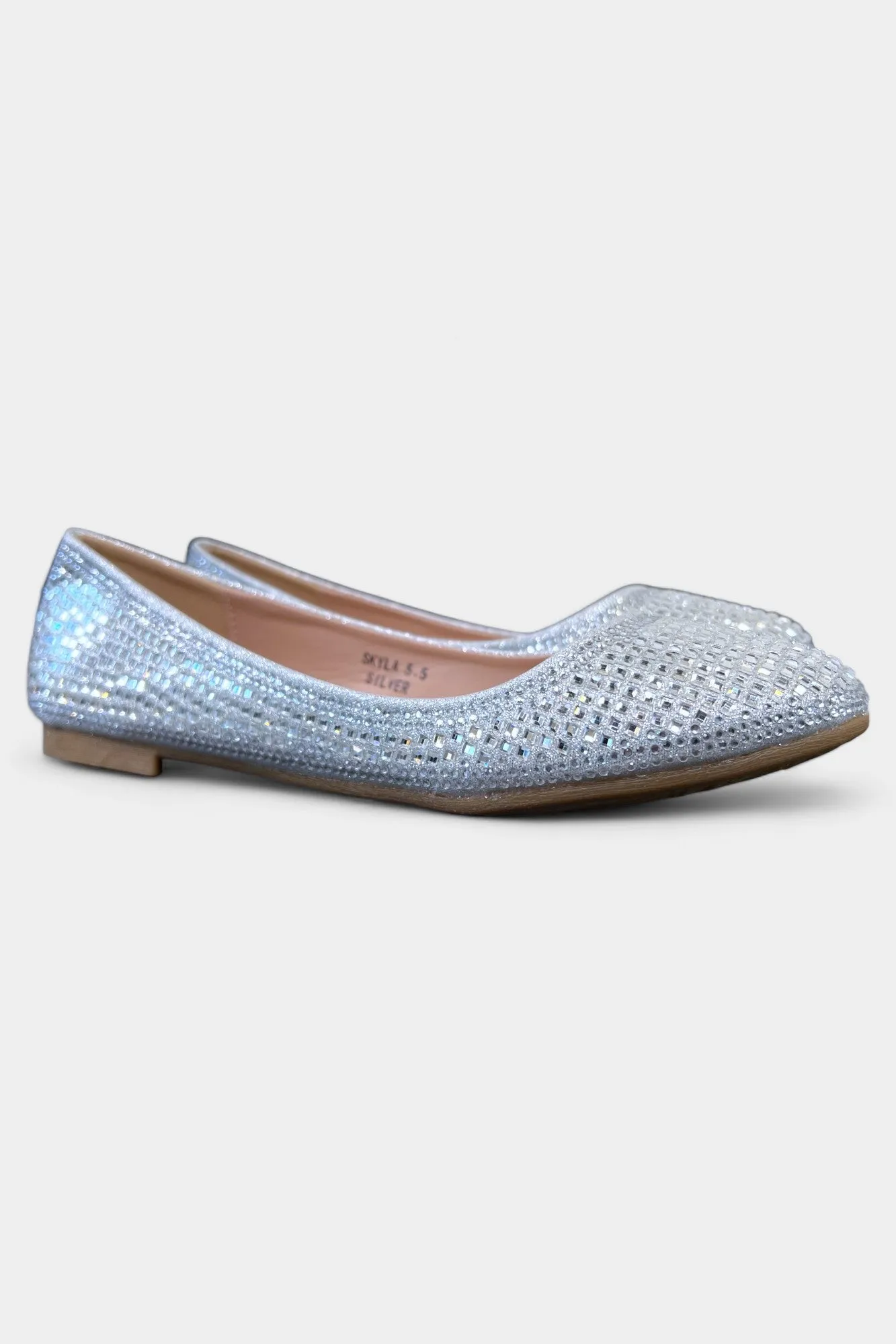 Silver Sparkle Sienna Flats